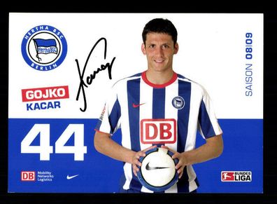 Gojko Kacar Autogrammkarte Hertha BSC Berlin 2008-09 Original Signiert