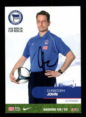 Christoph John Autogrammkarte Hertha BSC Berlin 2009-10 Original Signiert