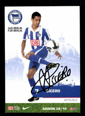 Cicero Autogrammkarte Hertha BSC Berlin 2009-10 Original Signiert