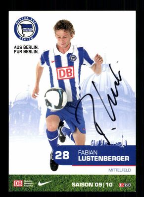 Fabian Lustenberger Autogrammkarte Hertha BSC Berlin 2009-10 Original Signiert