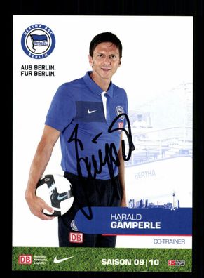 Harald Gämperle Autogrammkarte Hertha BSC Berlin 2009-10 Original Signiert