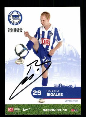 Sascha Bigalke Autogrammkarte Hertha BSC Berlin 2009-10 Original Signiert