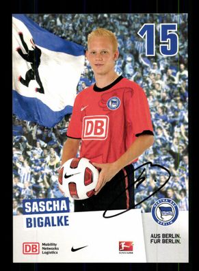 Sascha Bigalke Autogrammkarte Hertha BSC Berlin 2010-11 Original Signiert