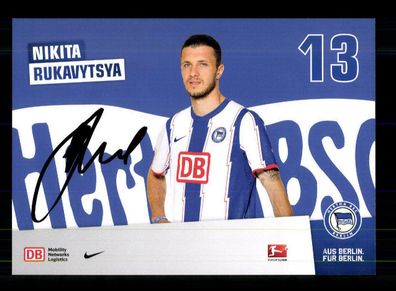 Nikita Rukavytsya Autogrammkarte Hertha BSC Berlin 2011-12 Original Signiert