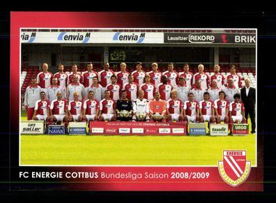 Original Mannschaftskarte FC Energie Cottbus 2008-09