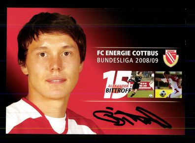 Alexander Bittroff Autogrammkarte Energie Cottbus 2008-09 Original Signiert