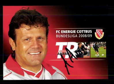 Antonio Ananiev Autogrammkarte Energie Cottbus 2008-09 Original Signiert