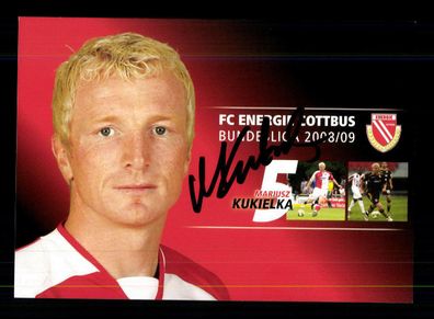Mariusz Kukielka Autogrammkarte Energie Cottbus 2008-09 Original Signiert