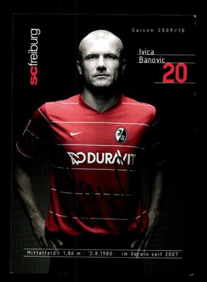 Ivica Banovic Autogrammkarte SC Freiburg 2009-10 Original Signiert