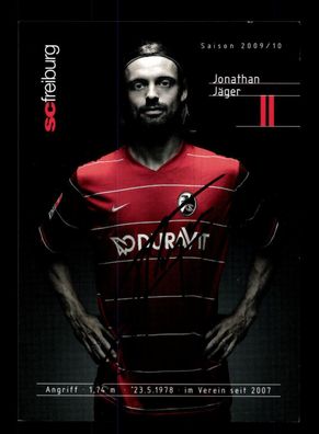 Jonathan Jäger Autogrammkarte SC Freiburg 2009-10 Original Signiert