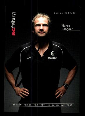 Marco Langer Autogrammkarte SC Freiburg 2009-10 Original Signiert