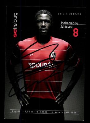 Mohamadou Idrissou Autogrammkarte SC Freiburg 2009-10 Original Signiert