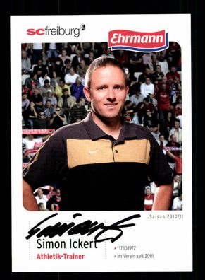 Simon Ickert Autogrammkarte SC Freiburg 2010-11 Original Signiert