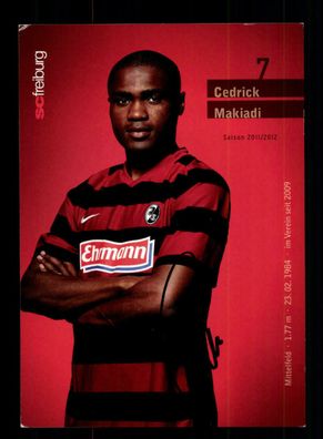 Cedrick Makiadi Autogrammkarte SC Freiburg 2011-12 Original Signiert