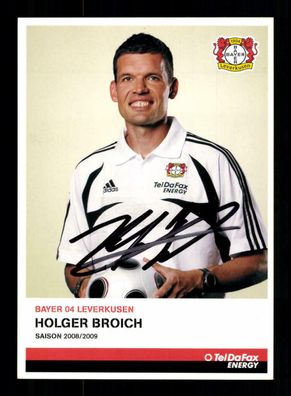 Holger Broich Autogrammkarte Bayer Leverkusen 2008-09 2. Karte Original Signiert
