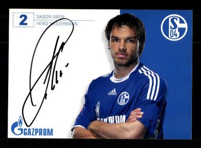 Heiko Westermann Autogrammkarte FC Schalke 04 2008-09 Original Signiert