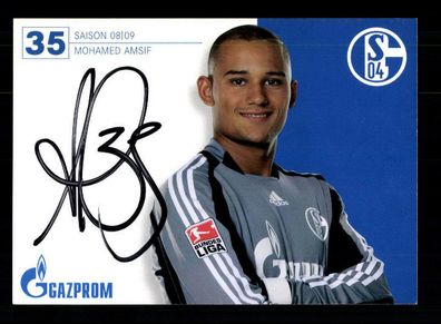 Mohamed Amsif Autogrammkarte FC Schalke 04 2008-09 Original Signiert