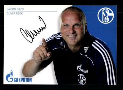 Oliver Reck Autogrammkarte FC Schalke 04 2008-09 Original Signiert