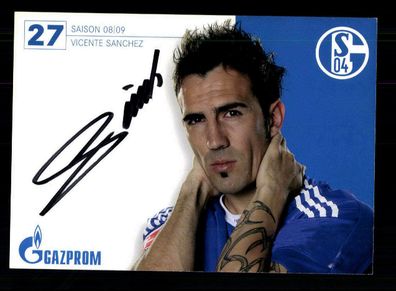 Vicente Sanchez Autogrammkarte FC Schalke 04 2008-09 Original Signiert