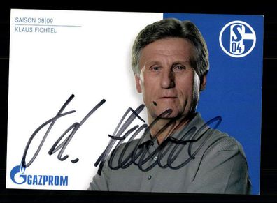 Klaus Fichtel Autogrammkarte FC Schalke 04 2008-09 Traditionsmannschaft