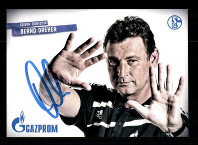 Bernd Dreher Autogrammkarte FC Schalke 04 2009-10 Original Signiert