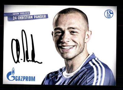 Christian Pander Autogrammkarte FC Schalke 04 2009-10 Original Signiert