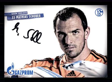 Mathias Schober Autogrammkarte FC Schalke 04 2009-10 Original Signiert