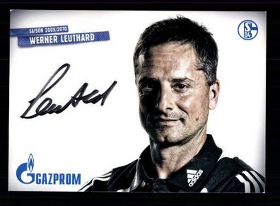 Werner Leuthard Autogrammkarte FC Schalke 04 2009-10 Original Signiert