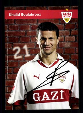 Khalid Boulahrouz Autogrammkarte VFB Stuttgart 2010-11 Original Signiert