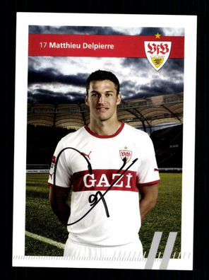 Matthieu Delpierre Autogrammkarte VfB Stuttgart 2011-12 Original Signiert