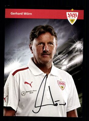 Gerhard Wörn Autogrammkarte VfB Stuttgart 2012-13 Original Signiert