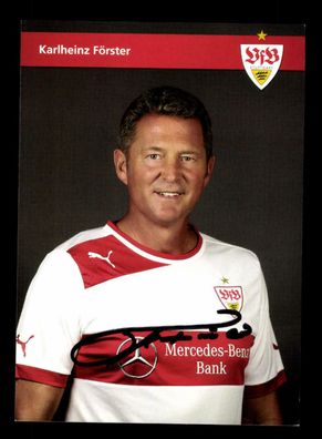 Karlheinz Förster Autogrammkarte VfB Stuttgart 2012-13 Traditionself Original