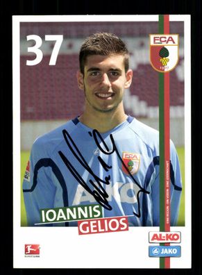 Ioannis Gelios Autogrammkarte FC Augsburg 2011-12 Original Signiert