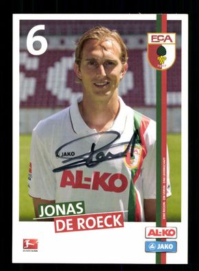 Jonas de Roeck Autogrammkarte FC Augsburg 2011-12 Original Signiert