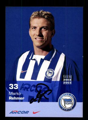 Marko Rehmer Autogrammkarte Hertha BSC Berlin 2002-03 Original Signiert