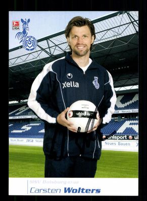 Carsten Wolters Autogrammkarte MSV Duisburg 2007-08 Original Signiert