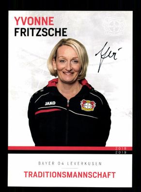 Yvonne Fritzsche Autogrammkarte Bayer Leverkusen Traditionsmannschaft 2018-19