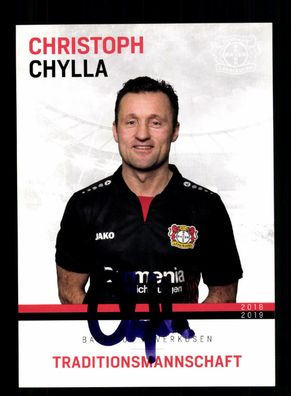 Christoph Chylla Autogrammkarte Bayer Leverkusen Traditionsmannschaft 2018-19