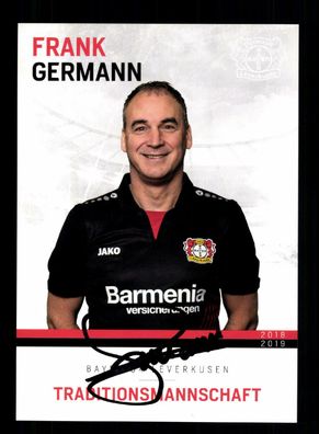 Frank Germann Autogrammkarte Bayer Leverkusen Traditionsmannschaft 2018-19