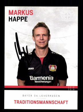 Markus Happe Autogrammkarte Bayer Leverkusen Traditionsmannschaft 2018-19