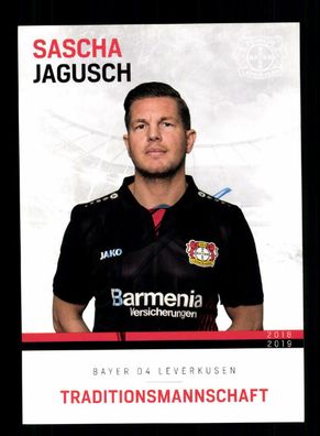 Sascha Jagusch Autogrammkarte Bayer Leverkusen Traditionsmannschaft 2018-19