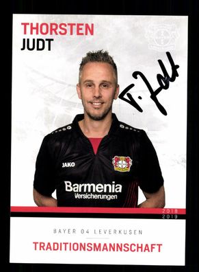 Thorsten Judt Autogrammkarte Bayer Leverkusen Traditionsmannschaft 2018-19
