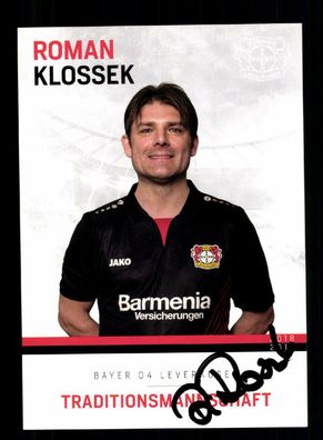 Roman Klossek Autogrammkarte Bayer Leverkusen Traditionsmannschaft 2018-19