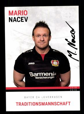 Mario Nacev Autogrammkarte Bayer Leverkusen Traditionsmannschaft 2018-19