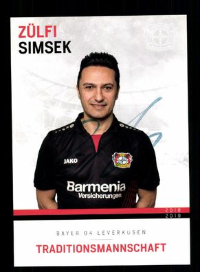 Zülfi Simsek Autogrammkarte Bayer Leverkusen Traditionsmannschaft 2018-19