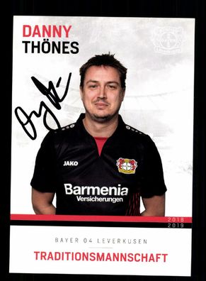 Danny Thönes Autogrammkarte Bayer Leverkusen Traditionsmannschaft 2018-19