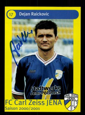 Dejan Raickovic Autogrammkarte FC Carl Zeiss Jena 2000-01 Original Signiert