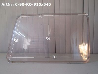 Chateau Wohnwagenfenster 91/78 x 54 geb. Roxite94 D399 (zB Chateau 350) trapezförmig