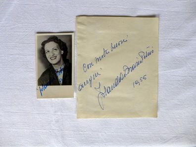 Jolanda di Maria Petris 1955 Künstlerin Schauspielerin Bild Autogramm DDR Italien