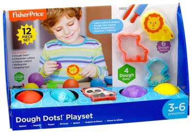 Fisher-Price Kinderknete Set Knetwerkzeuge Knete Dough Dots Förmchen Knetzubehör